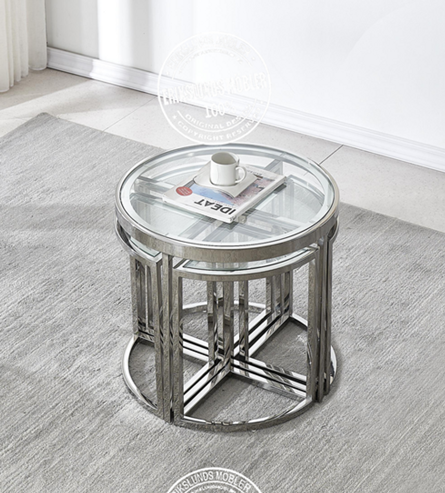 Produktbild för Alicia sidobord silver