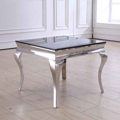 Cast sidobord svart glasskivan