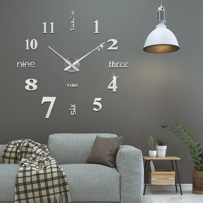 Produktbild för DIY Klocka silver words