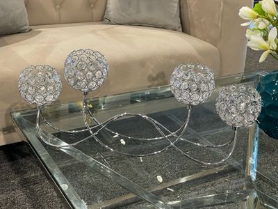 Produktbild för Ljusstake Sawa silver