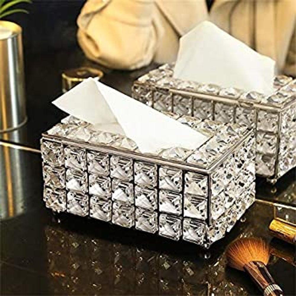 Servettbox Diamant silver