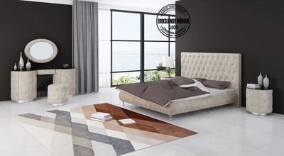 Produktbild för Melissa sängpaket beige sammet 