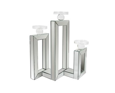 Produktbild för Casa ljusstake i spegelglas  