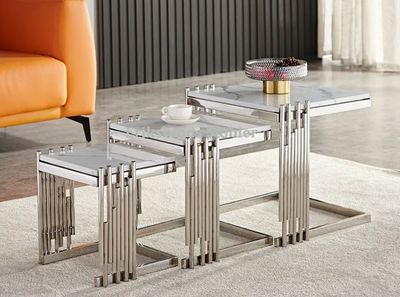 Produktbild för Trippelbord Penilla silver