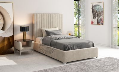 Produktbild för Enkelsäng Lucky Beige