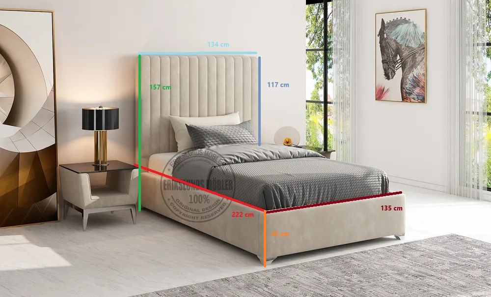 Enkels&auml;ng Emma gr&aring; - 120*200