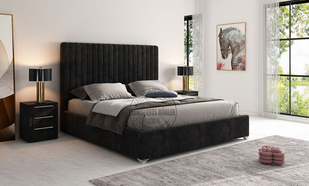 Produktbild för Olivia  sängram beige sammet