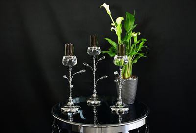 Produktbild för Ljusstake Lily Silver