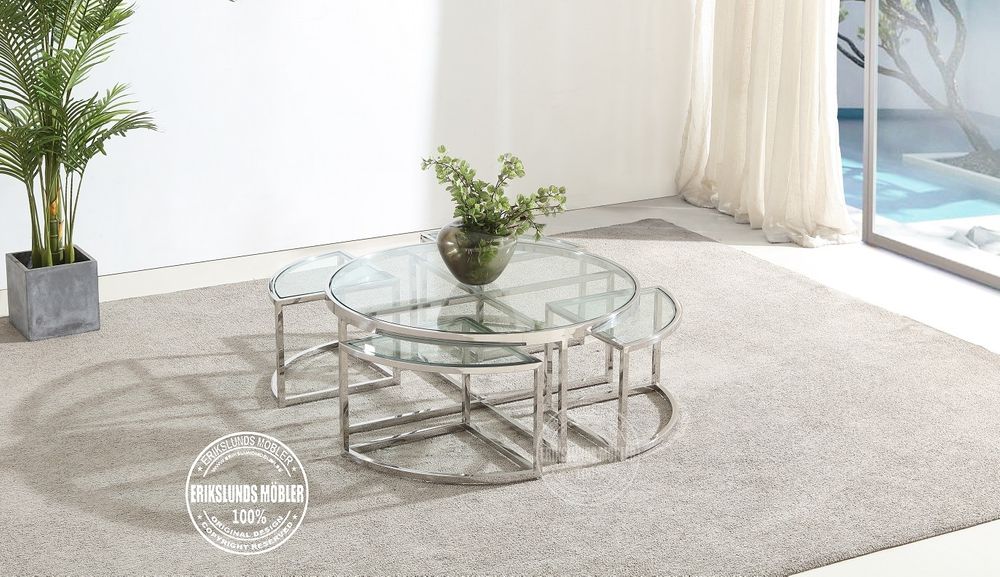 Produktbild för Sandra soffgrupp 3+2+1 svart sammet silver ben 