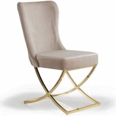 Produktbild för Castello Stol Grå-beige guld