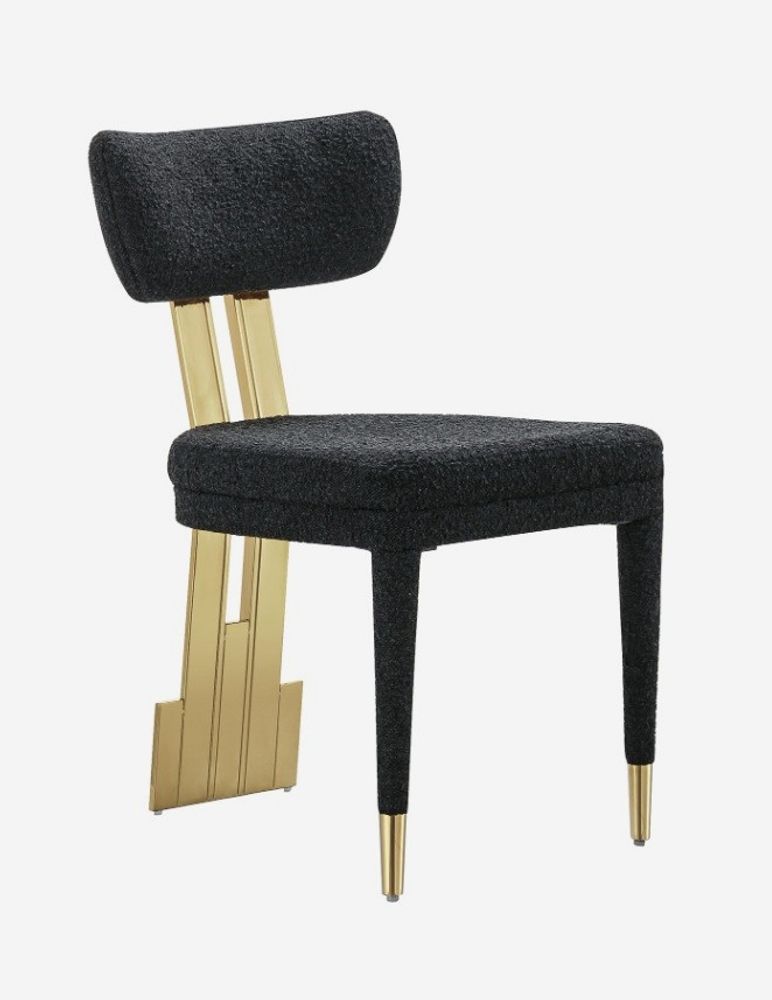 Produktbild för Jolina stol svart / guld