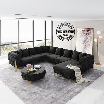 Paris divansoffa svart