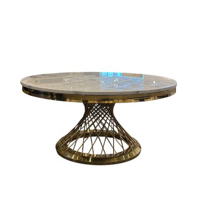 Produktbild för Soffbord Arin jazz-vit marmor guld 90*50 cm
