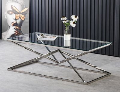 Produktbild för Bella soffbord silver 130 cm 