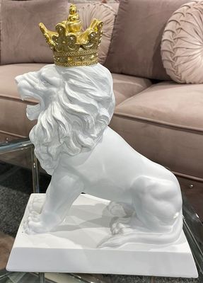 Produktbild för Staty lejon vit små