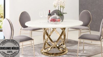 Florens matbord i guld ben 