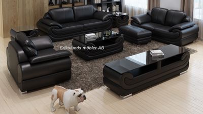 Produktbild för Florida soffgrupp i hel-svart