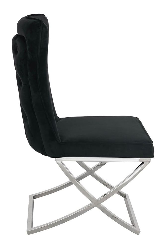 Castello stol svart  sammet 