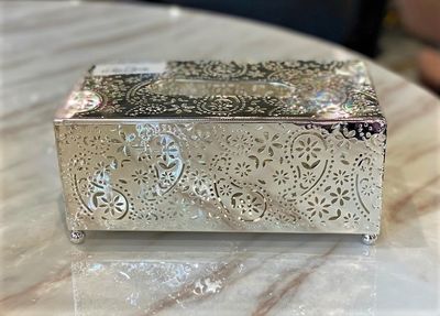 Produktbild för Servettbox Orient silver