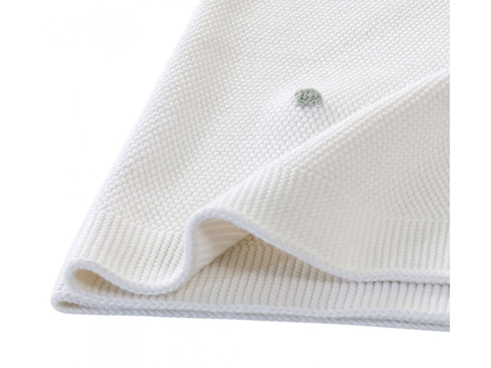 Babyfilt Tricot bl&aring; / gr&aring;