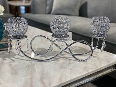 Produktbild för Ljusstake Drop silver 