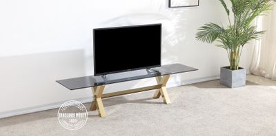 Produktbild för Alex TV-Bänk Champagne