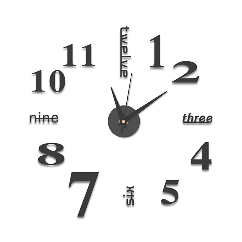 Produktbild f&ouml;r DIY Klocka black words