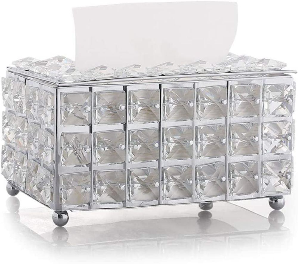 Servettbox Diamant silver