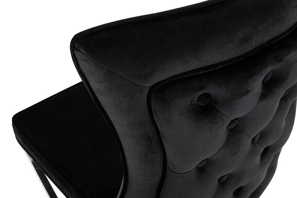 Castello stol svart  sammet 
