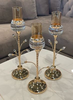 Produktbild för Ljusstake Lily Guld 