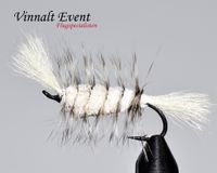 Bomber White-Grizzly (Single hook)