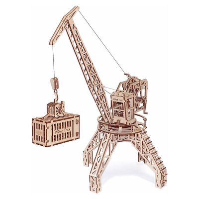 Wood Trick Wooden Model Kit - Containerkran