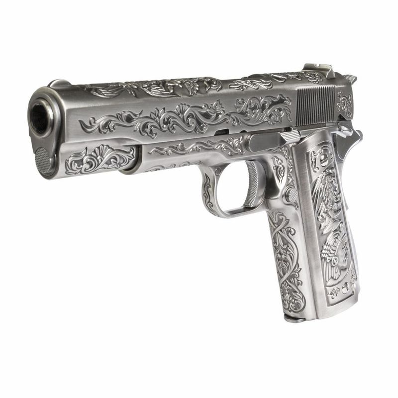 WE 1911 Chrome GBB - Etched Special Edition 
