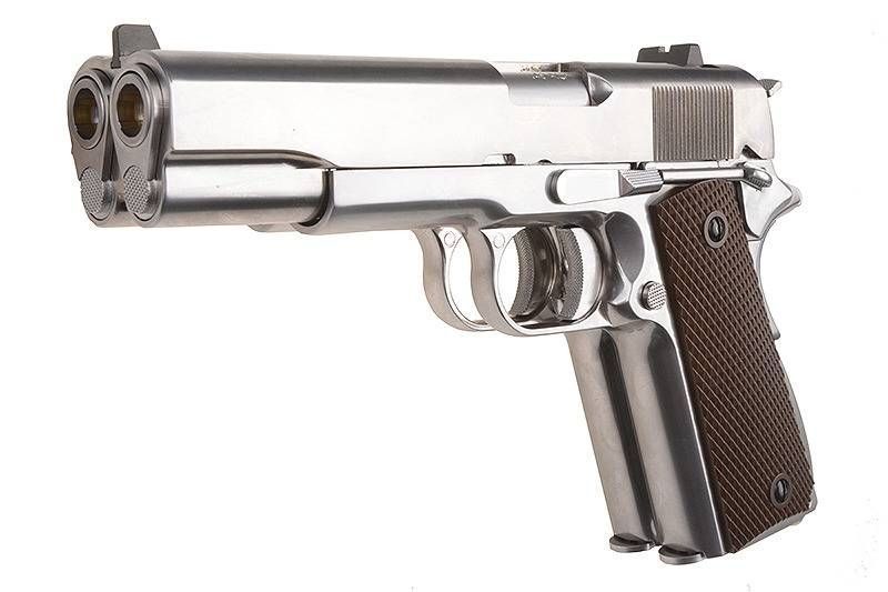 WE 1911 Double Barrel Silver GBB