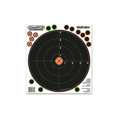 Champion 100 Yd Sight-In Tgt VisiColor 5Pk W/30 Rp