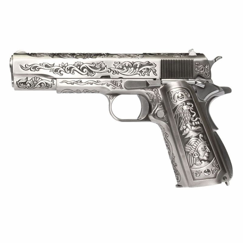 WE 1911 Chrome GBB - Etched Special Edition 