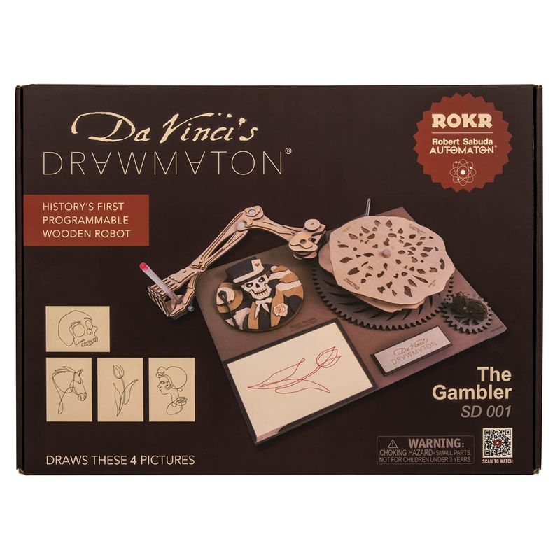 Robotime Da Vinci´s Drawmaton The Gambler - Drawing machine 