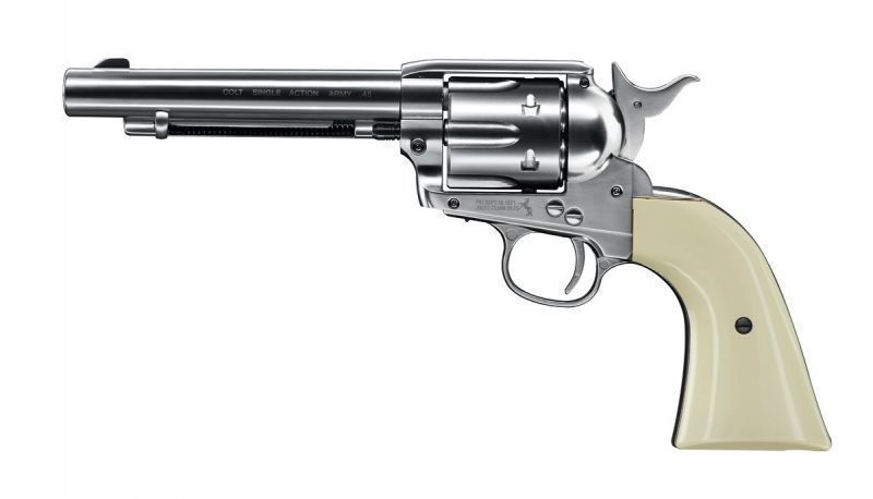 Colt Single Action Army 45 "Peacemaker", nickel 4,5mm