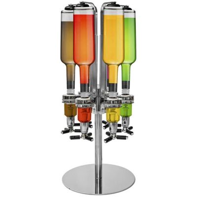 Roterbar Flaskhållare med LED-belysning (6st flaskor)