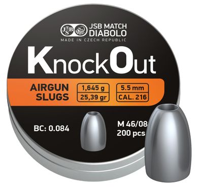 JSB KO Slugs, 5,5mm - 1,645g