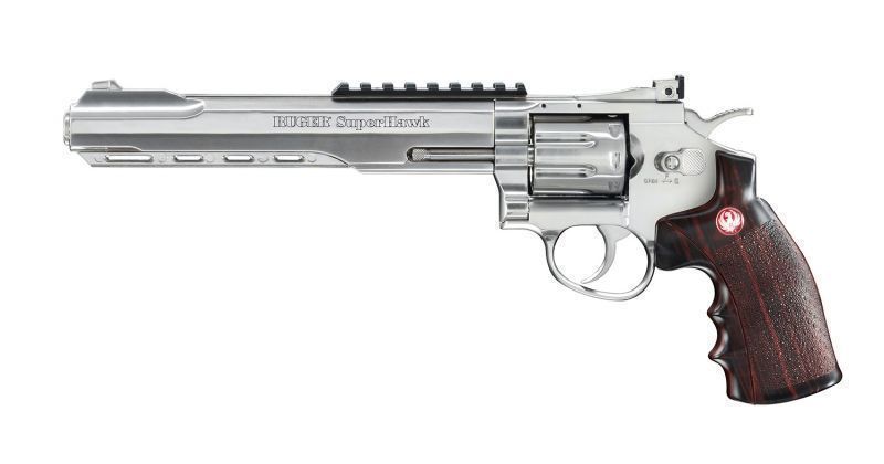 Ruger Superhawk Silver Revolver 8″