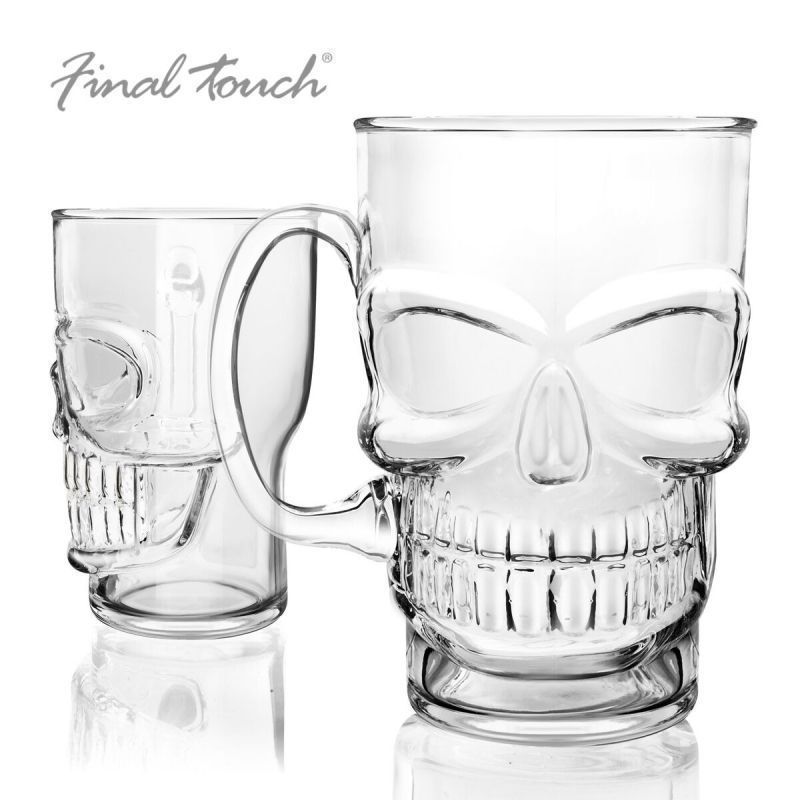 Final Touch Skull Beer Pint Glass