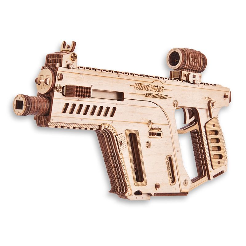 Wood Trick Wooden Model Kit Assault Gun