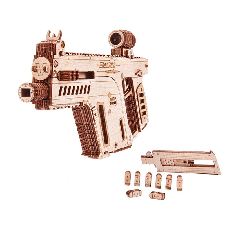 Wood Trick Wooden Model Kit Assault Gun