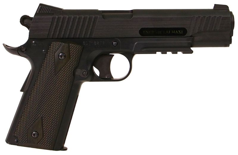 Colt 1911 Rail Black Mat, Metal Slide Co2 6mm