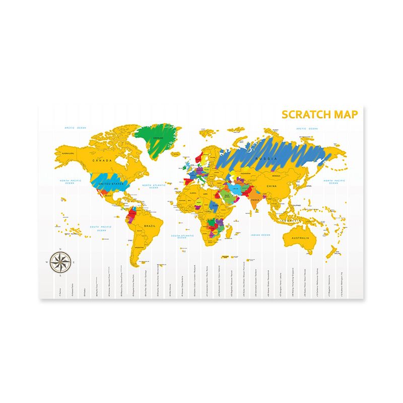 Skrapbar Världskarta