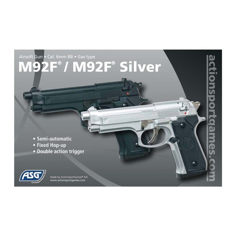 ASG - M92F Silver - [ GNB, GAS, 6mm ]