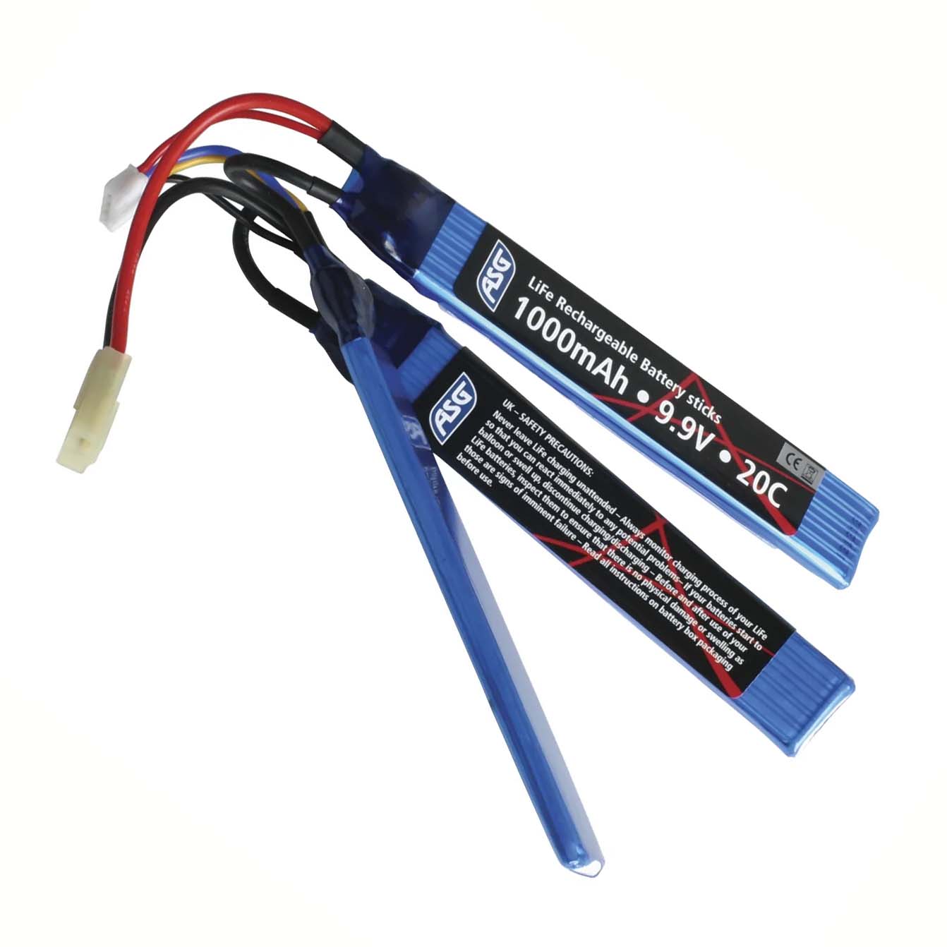ASG – LiFe Batteri 9,9V 1000mAh 20C, 3-Sticks Mini Tamiya