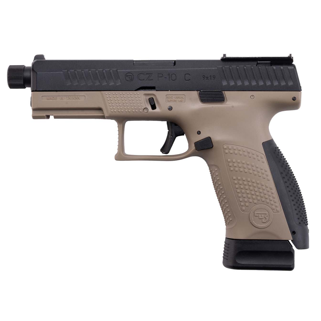 ASG - CZ P-10C OR-OT Full Polymer, FDE - [ GBB, CO2, 6mm ]