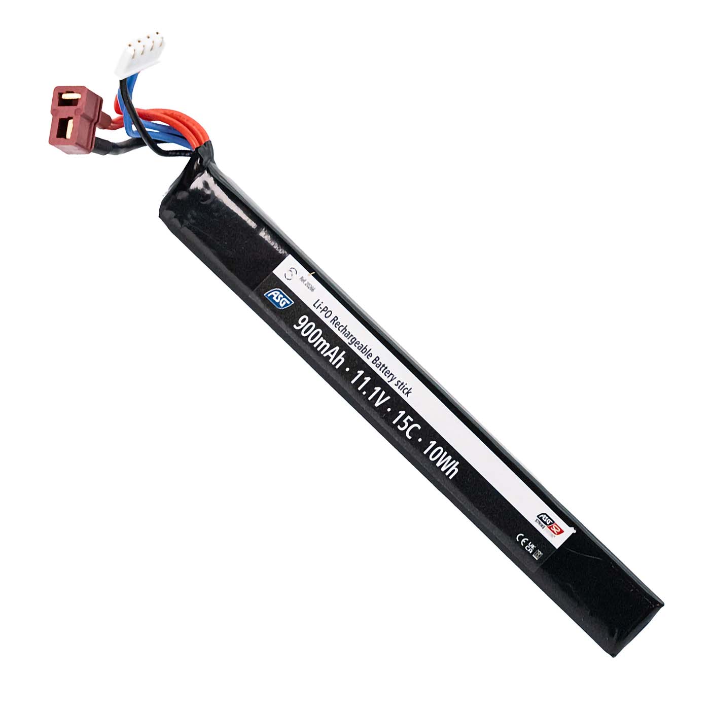 ASG - Li-PO Batteri 11,1V 900mAh 15C, 1-Stick, T-Plug